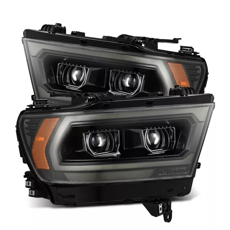 AlphaRex 19-22 Ram 1500 LUXX LED Projector Headlights Alpha Black - A&D Discount Performance
