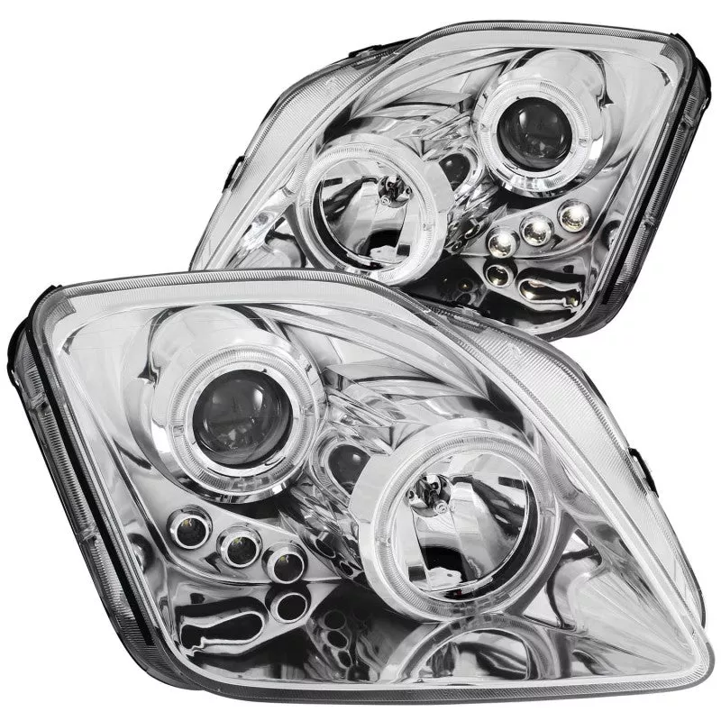 ANZO 1997-2001 Honda Prelude Projector Headlights w/ Halo Chrome w/ LE