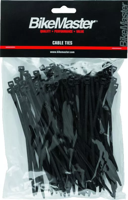 BikeMaster 5.5in Cable Ties (Pack of 100) - Black - A&D Discount Performance