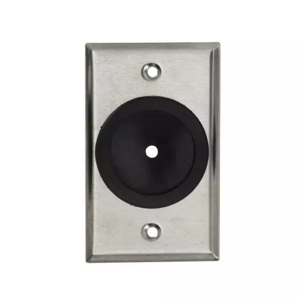 Black Box WP841 AV Wallplate - Stainless Steel - 1/4" to 1-3/4" Rubber Grommet
