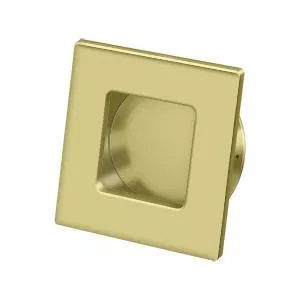 Deltana FRS234 FLUSH PULL, SQUARE, HD, 2-3/4" X 2-3/4", SOLID BRASS