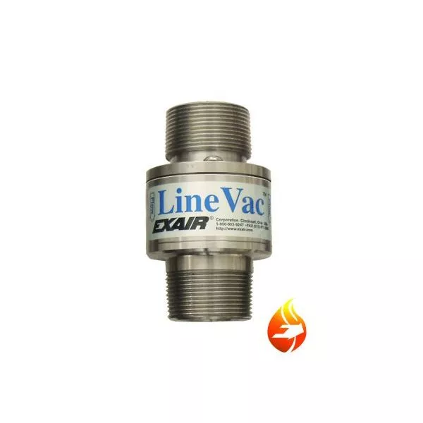 Exair HT141150-316 1-1/2 NPT Type 316 Stainless Steel High Temperature Threaded Line Vac