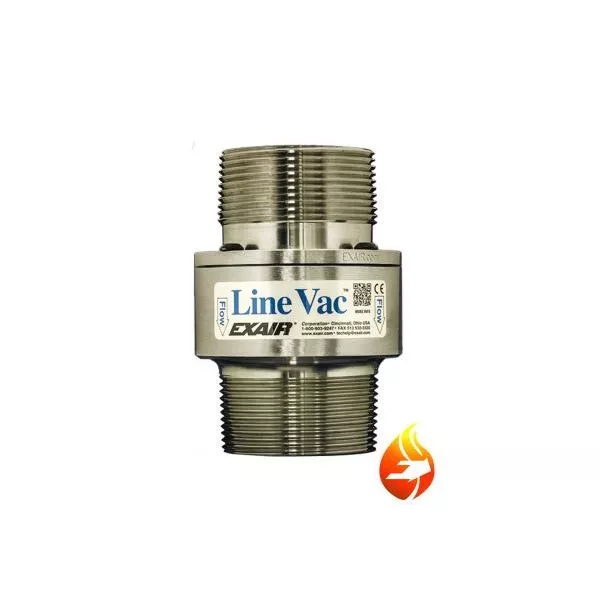 Exair HT141250 2-1/2 NPT Type 303 Stainless Steel High Temperature Threaded Line Vac