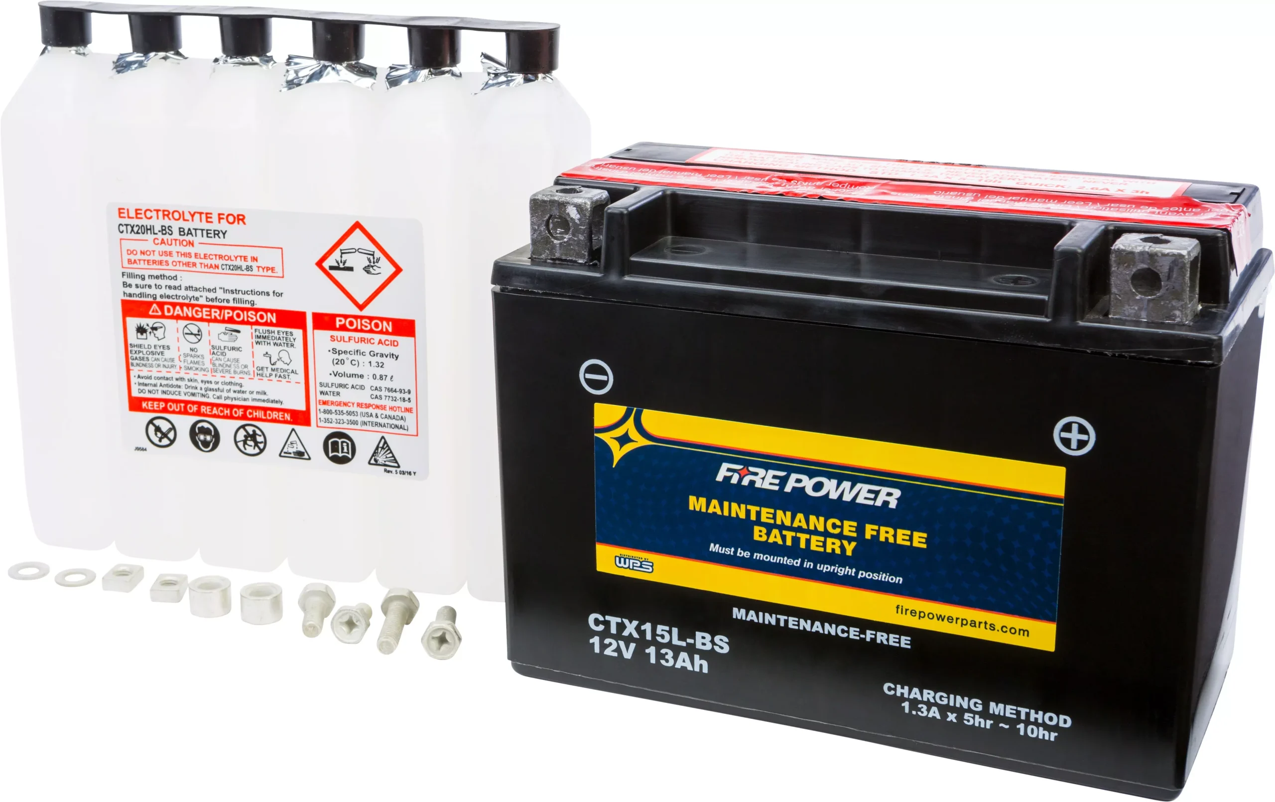 Fire Power Battery Ctx15l-Bs Maintenance Free - 49-2276 - A&D Discount Performance
