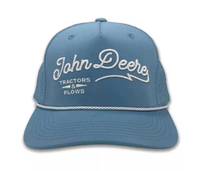 John Deere Indigo Tractors & Plows Script Cap