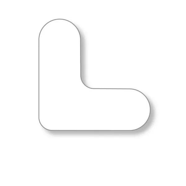Mighty Line MCORNERW 3/4" Wide Solid White Mini Corner - Pack of 108