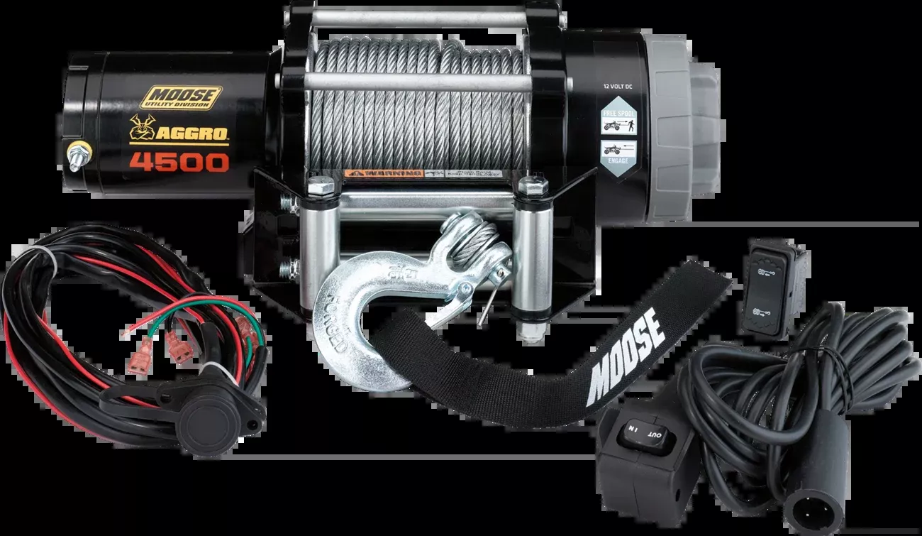 Moose Offroad 4500 lb Winch - Wire Rope - 50' - 104310 - A&D Discount Performance