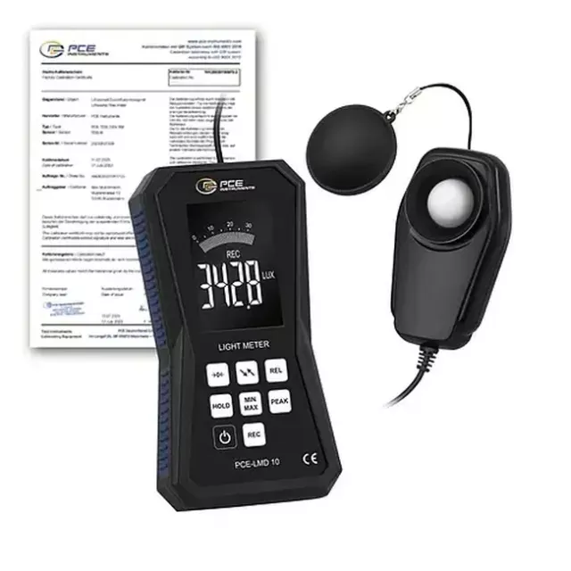 PCE Instruments PCE-LMD 10-ICA Photometer with External Probe incl. ISO Calibration Certificate