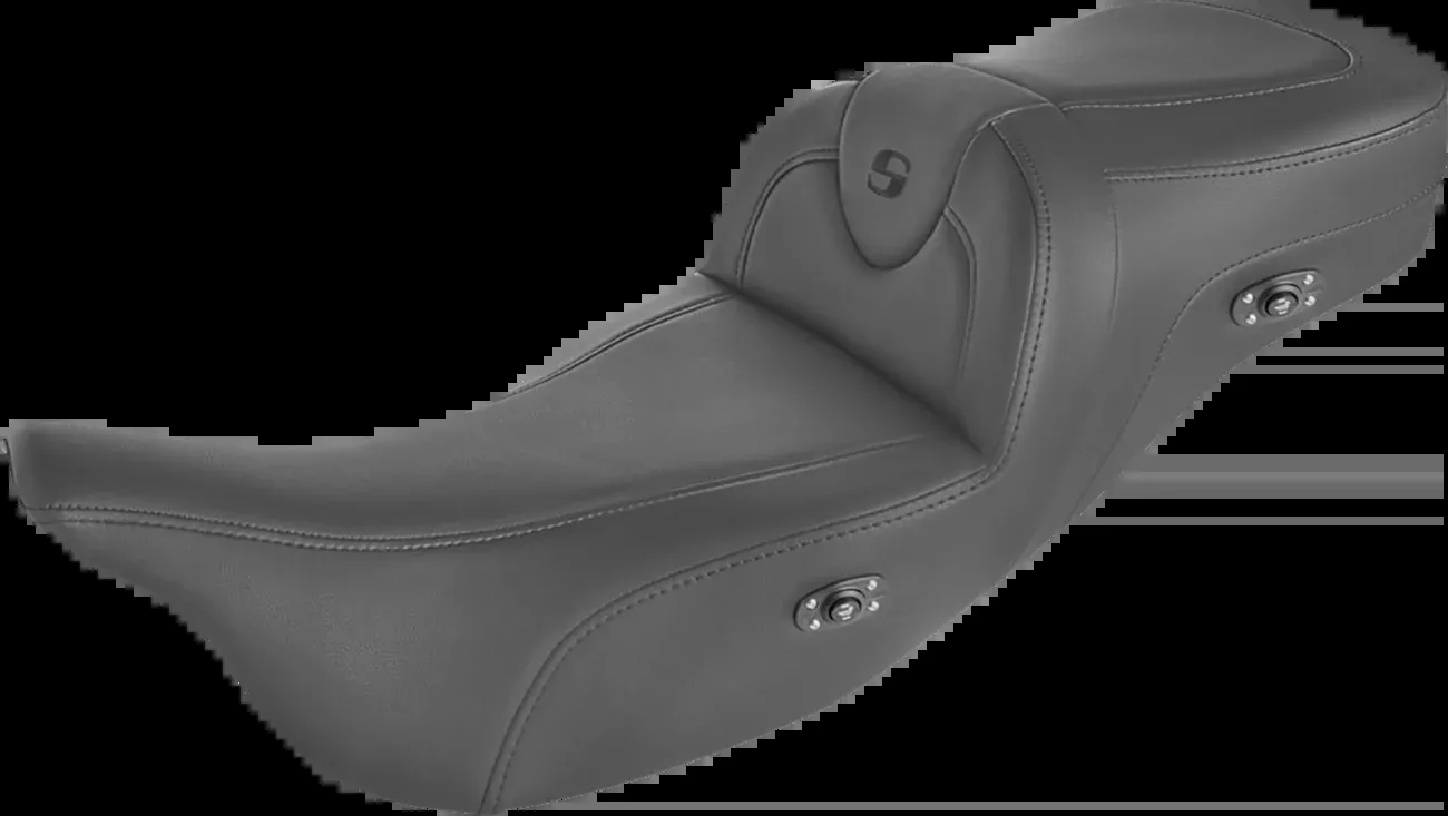 Saddlemen Heated RoadSofa™ Seat - Without Backrest - Black w/Black Stitching - Trikes - 808-07B-187THCT - A&D Discount Performance