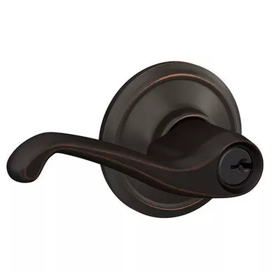 Schlage Keyed Entry Flair Lever Door Lock with Standard Trim