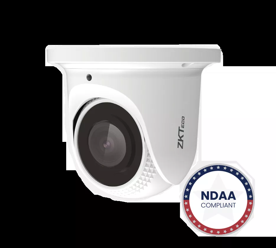 ZKTeco ES-852T21C-S6-MI BioSense Series, Fixed Lens Eyeball IP Camera w/ PoE & Microphone, 1/2.8" 2MP, Fixed Lens 3.6mm